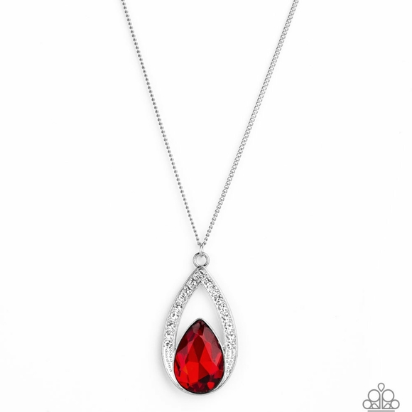 Paparazzi Necklace - Notoriously Noble Red - Picture 3 of 4